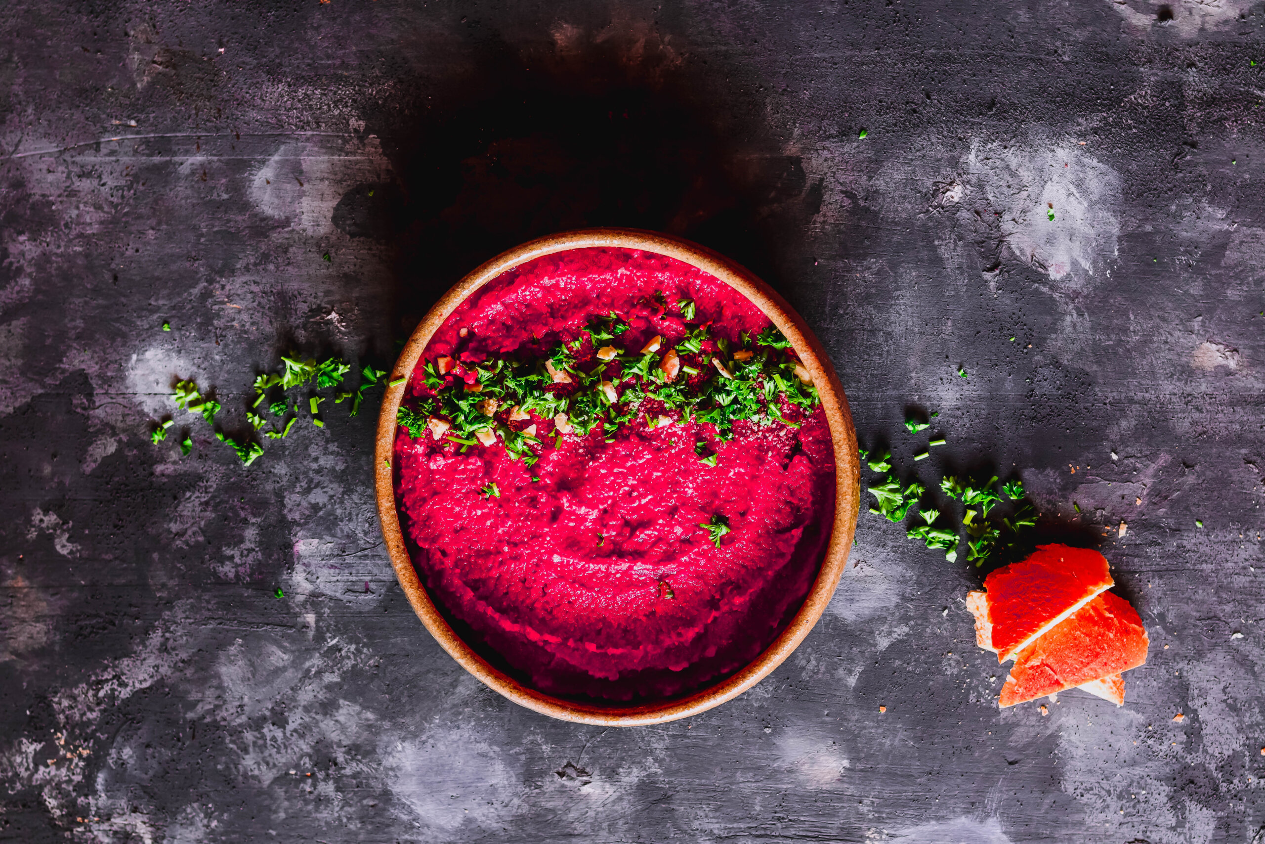 Quick Beetroot Hummus Without Tahini