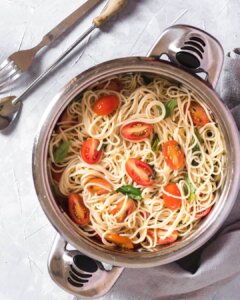 Spicy Spaghetti Loaded with Fresh Herbs