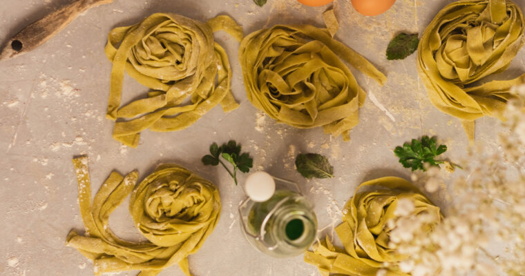 Spinach Colored Homemade Pasta Recipe