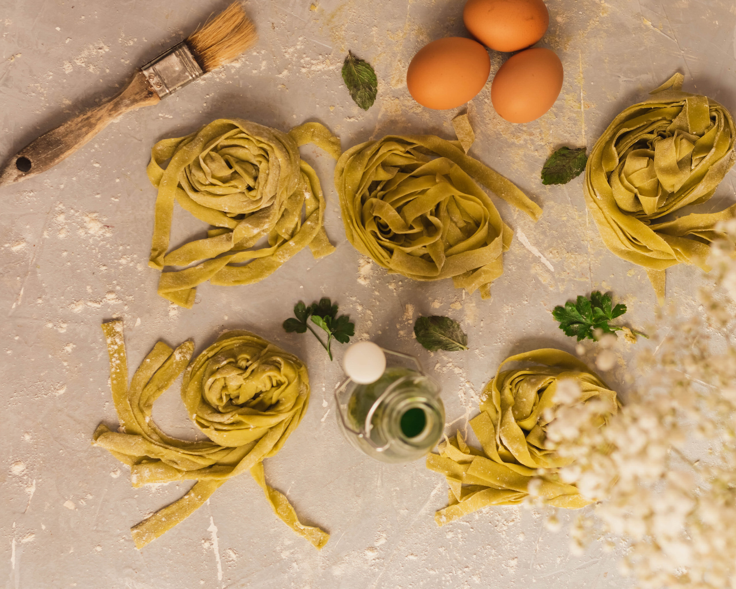 Spinach Colored Homemade Pasta Recipe