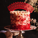 Red velvet cake with buttercream frosting