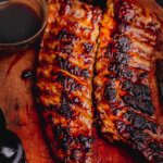 Grilled Baby Pork Ribs With A Whiskey Vanilla Glaze