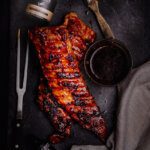 Grilled Baby Pork Ribs With A Whiskey Vanilla Glaze