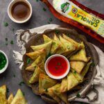 Baked Vegetarian pea & potato samosas