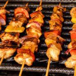 Honey balsamic chicken skewers